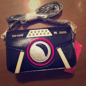 NWT Betsey Johnson Camera Crossbody Purse
